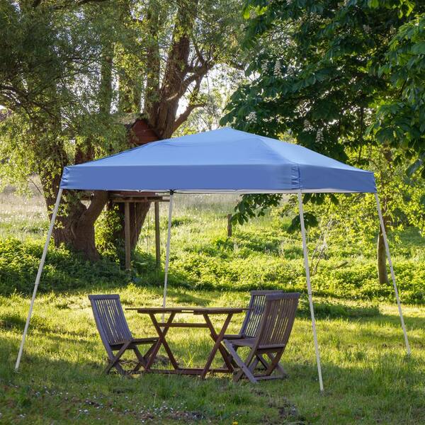 OVASTLKUY 10 ft. x 10 ft. Patio Angled Leg Pop Up Instant