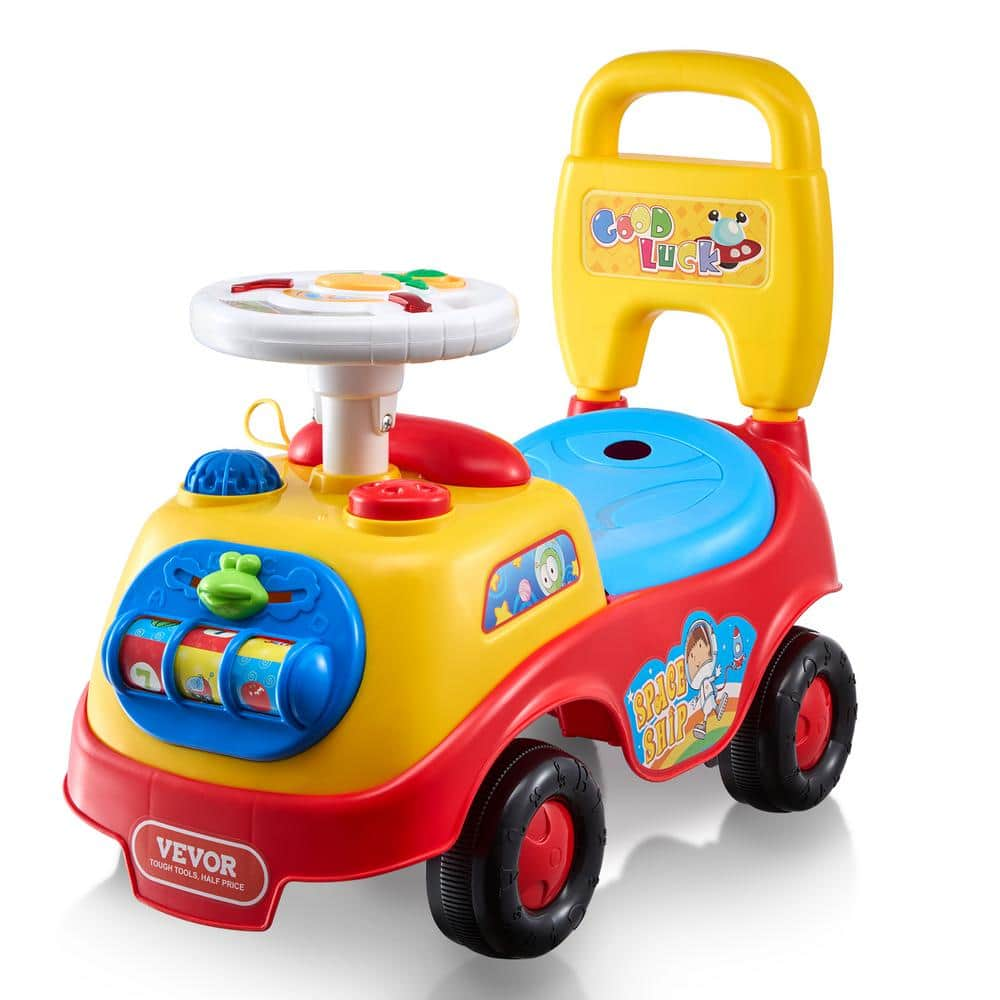 VEVOR Ride On Push Car for Toddlers Ages 1-3，Sit to Stand Toddler Ride On Toy, Classic Kids Ride On Car with Music