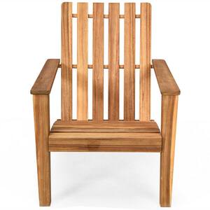 Natural Reclining Wood Adirondack Chair