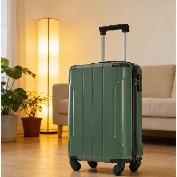 Tatahance 25.8 in. Green Lightweight ABS Hardshell Expandable