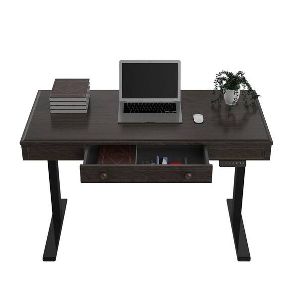 thumbnail image 2 of FlexiSpot FS-EW9-SD 48-inch Standing Desk – Height Adjustable With Drawer, USB Ports, White 2 of 6