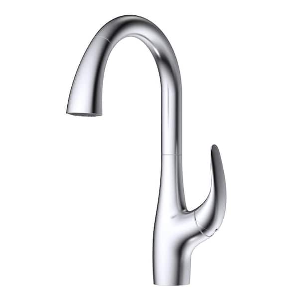 Innova Amazonite Single-Handle Pull-Down Sprayer Kitchen Faucet with Soap Dispenser in Stainless Steel