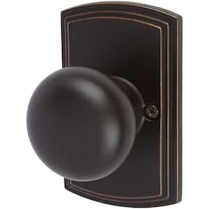Dummy one side Closet Door Dark Oil Rubbed Bronze Oval Egg Style Handle knob 