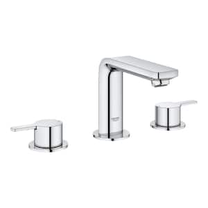 Lineare 8 in. Widespread 2-Handle Bathroom Faucet with Drain Assembly in StarLight Chrome