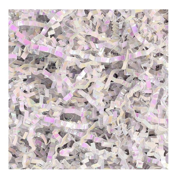 1 lb. Crinkle Cut Paper Shred Filler Recyclable Confetti Raffia Grass Shiny Shred for Easter Baskets Creative Decor