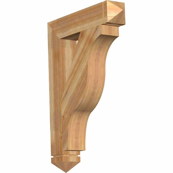Ekena Millwork 6 in. x 44 in. x 32 in. Western Red Cedar Funston Arts and Crafts Rough Sawn