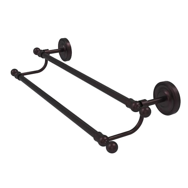 Allied Brass Regal Collection 24 in. Wall Mounted Double Towel Bar in Antique Bronze