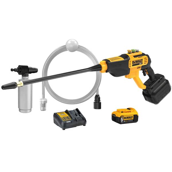 DEWALT 20V MAX 550 PSI 1.0 GPM Cold Water Cordless Battery Power Cleaner with 4 Nozzles Kit with (1) 5 Ah Battery and Charger