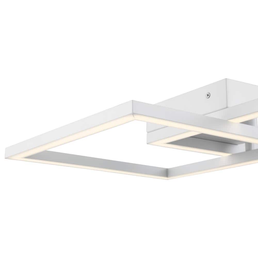 Modern Squared Black Dimmable LED Wall Sconce - 18.5"
