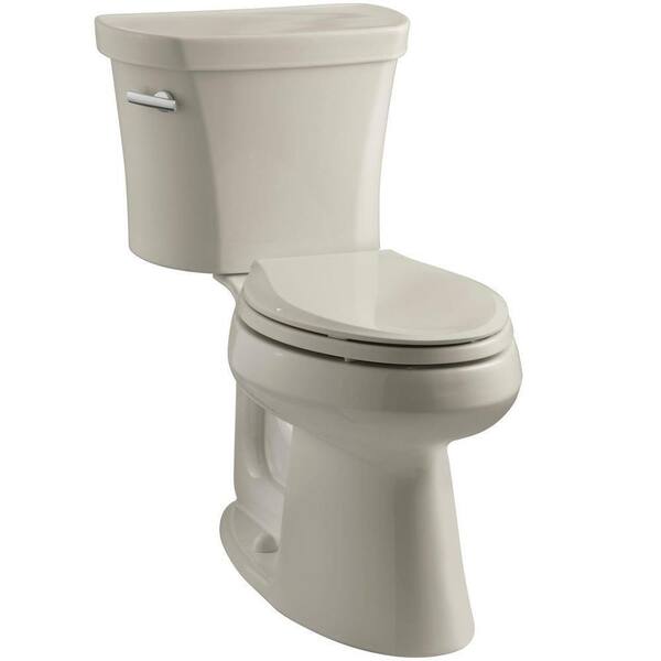 KOHLER Highline 14 in. Rough-In 2-piece 1.28 GPF Single Flush Elongated Toilet in Sandbar, Seat Not Included