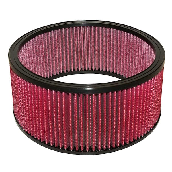 AIRAID Universal Air Filter - 14in OD x 12in ID x 6in H (w/o Wire) - Dry / Red Media