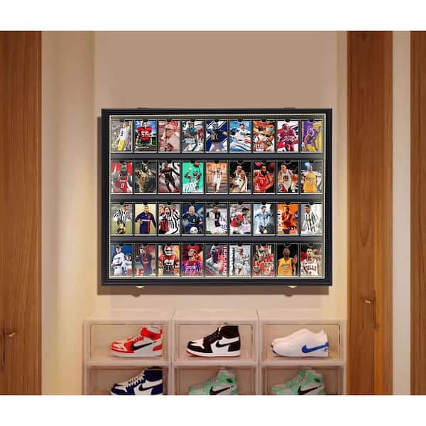 card shop display cases sfDisplay.com,LLC. Sport Collectible Case Cabinet Holder Wall Rack -Walnut Now includes center hasp latch to allow for a padlock (not included) for added security 35 Graded Sport/Collectible Trading Card