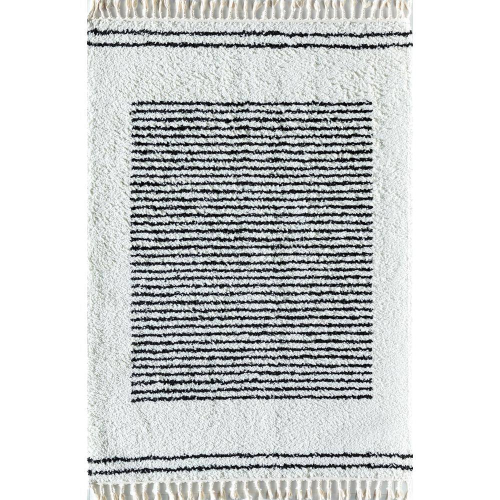 Rugs America Bennett 2 X 8 (ft) Snow Veil Indoor Stripe Runner Rug in the  Rugs department at