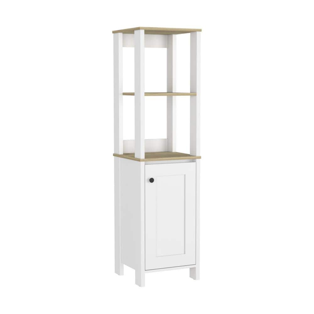 Baxton Studio Beltran Modern and Contemporary White Finished Wood Bathroom Storage Cabinet