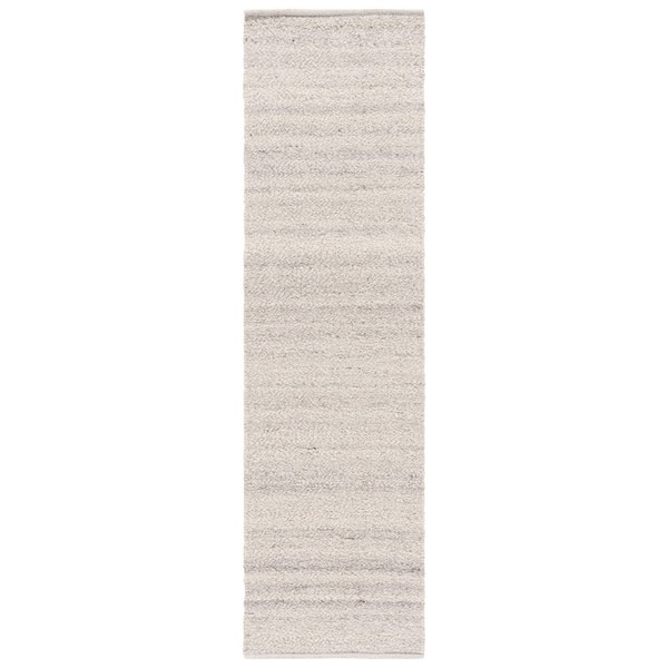 Natura 2 ft. x 8 ft. Taupe/Gray Solid Distressed Runner Rug