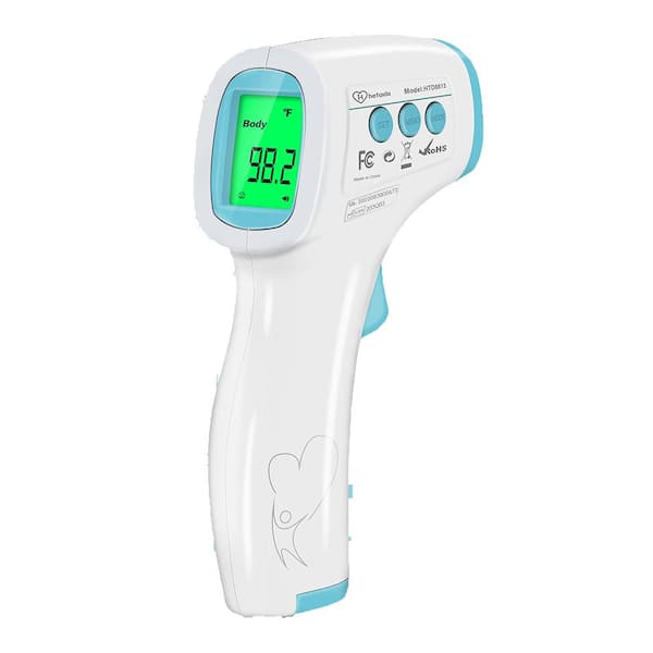 Aoibox Intelligent 2 in. x 3.74 in. x 1.73 in. Personal Care Products Infrared Thermometer Light Blue