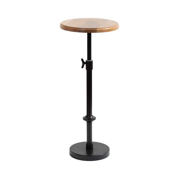 Kate and Laurel Engles 10 in. Natural Round Metal End Table