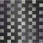 12 in. x 12 in. x 6 mm Peel and Stick Brushed Stainless Metal Wall Tile