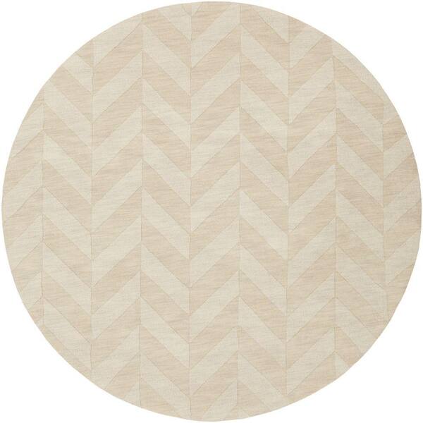 Livabliss Central Park Carrie Ivory 6 ft. x 6 ft. Round Indoor Area Rug