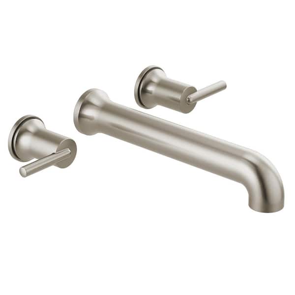 Trinsic 2-Handle Wall-Mount Tub Filler Trim Kit in Stainless (Valve Not Included)