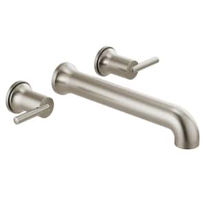 Trinsic 2-Handle Wall-Mount Tub Filler Trim Kit in Stainless (Valve Not Included)