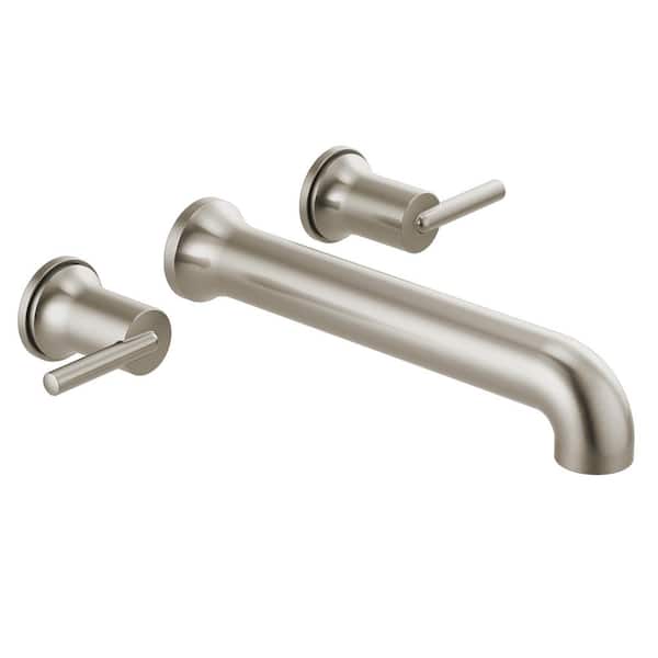 Delta Trinsic 2-Handle Wall-Mount Tub Filler Trim Kit in Stainless (Valve Not Included)