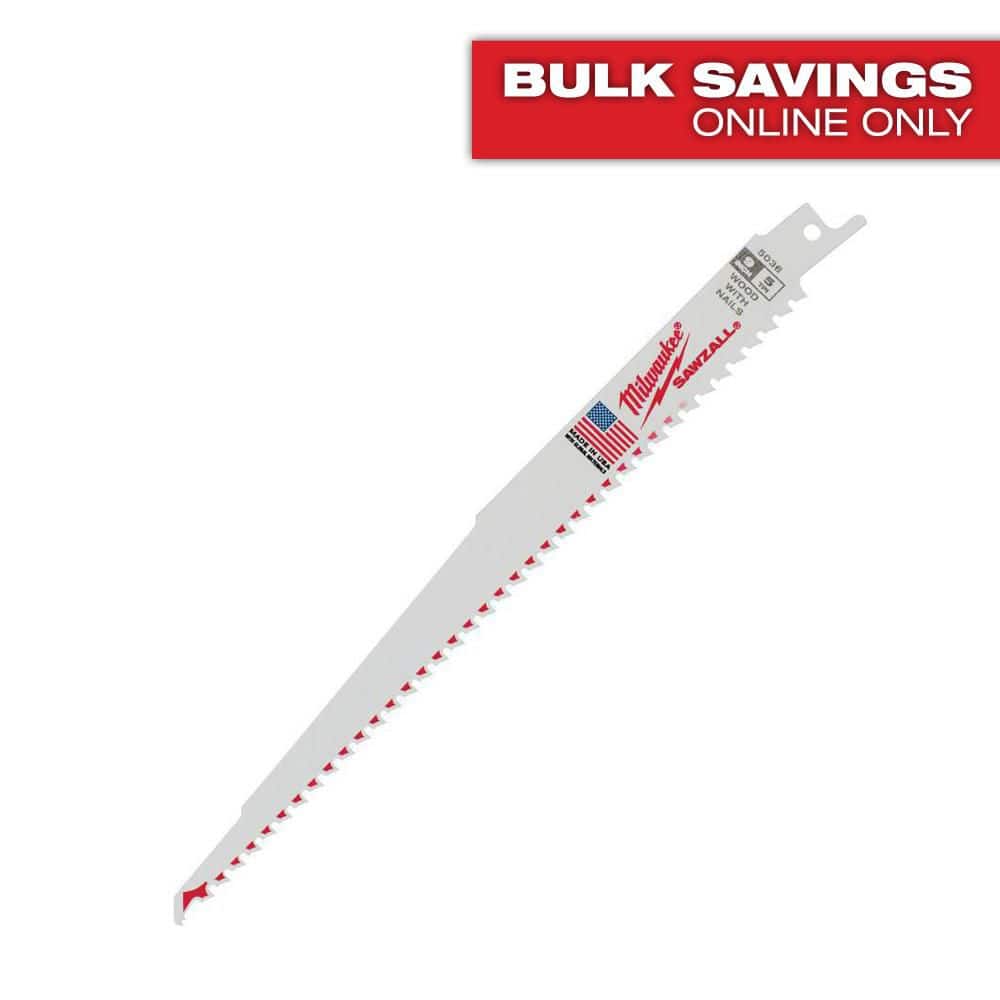 Milwaukee 9 in. 5 TPI Thin Kerf Wood Cutting SAWZALL