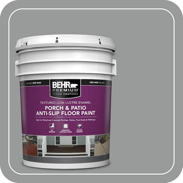 5 gal. #MS-82 Cobblestone Grey Textured Low-Lustre Enamel Interior/Exterior Porch and Patio Anti-Slip Floor Paint
