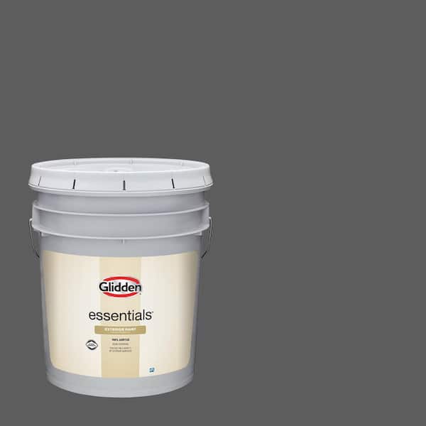 Glidden Essentials 5 gal. PPG1001-6 Knight's Armor Satin Exterior Paint