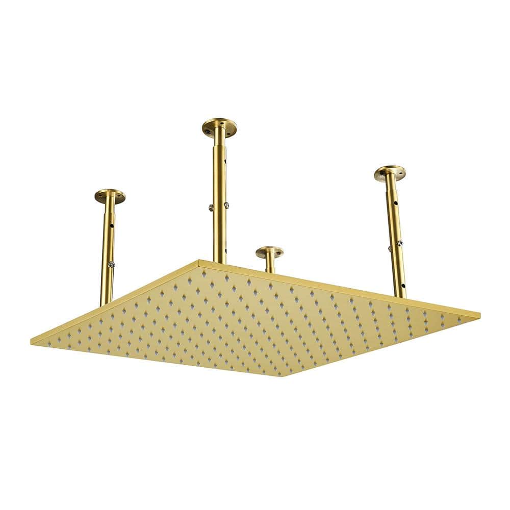 1-Spray Pattern with 2.5 GPM 20 in. Wall Mount Rain Fixed Shower Head in Go