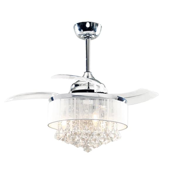Matrix Decor 36 In Indoor Chrome Retractable Crystal Chandelier Ceiling Fan With Light And Remote Control Md F3502110v The Home Depot - Crystal Chandelier Ceiling Fan Home Depot Matrix Decor 36 In Indoor Chrome Retractable Crystal Chandelier Ceiling Fan With Light And Remote Control Md F3502110v The Home Depot - Crystal Chandelier Ceiling Fan Home Depot