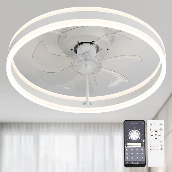Oaks Aura 20 in. Integrated LED Indoor White Low Profile Ceiling