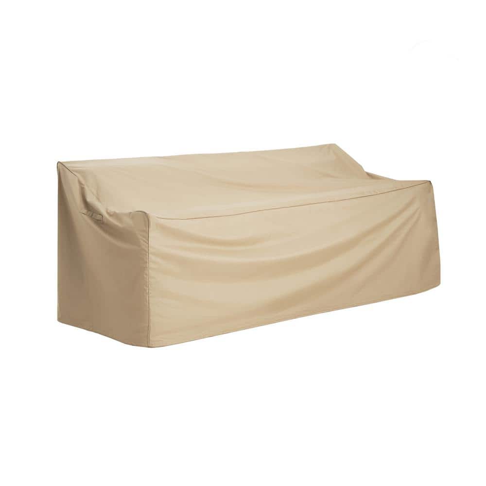 Beige Outdoor 3-Seater Sofa Cover, Waterproof Weather-Resistant Patio Furni