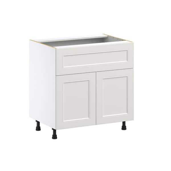 J COLLECTION Littleton 24 in. W x 24 in. D x 34.5 in. H Painted Gray Shaker Assembled Base Kitchen Cabinet with a 10 in. Drawer