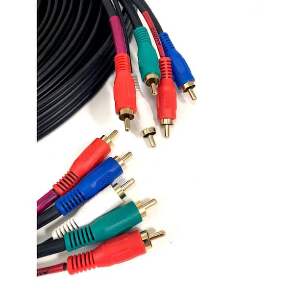GE 6ft. Video/Audio Cable with RCA-Type Connectors, Black