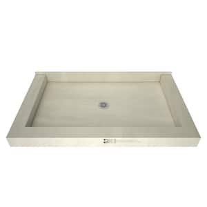 Redi Base 30 in. x 42 in. Triple Threshold Shower Base with Center Drain and Polished Chrome Drain Plate