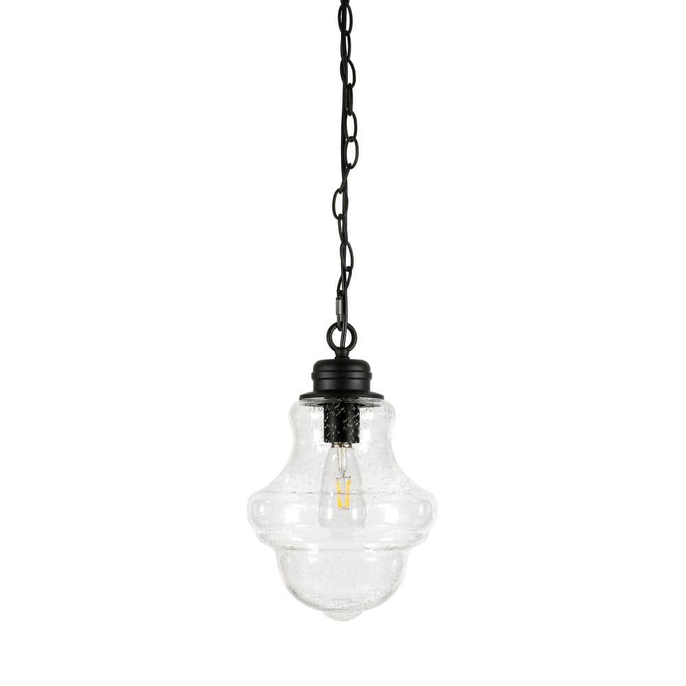 Camden&Wells - Annie Seeded Glass Pendant - Blackened Bronze