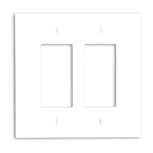 White 2-Gang Decorator/Rocker Wall Plate (1-Pack)