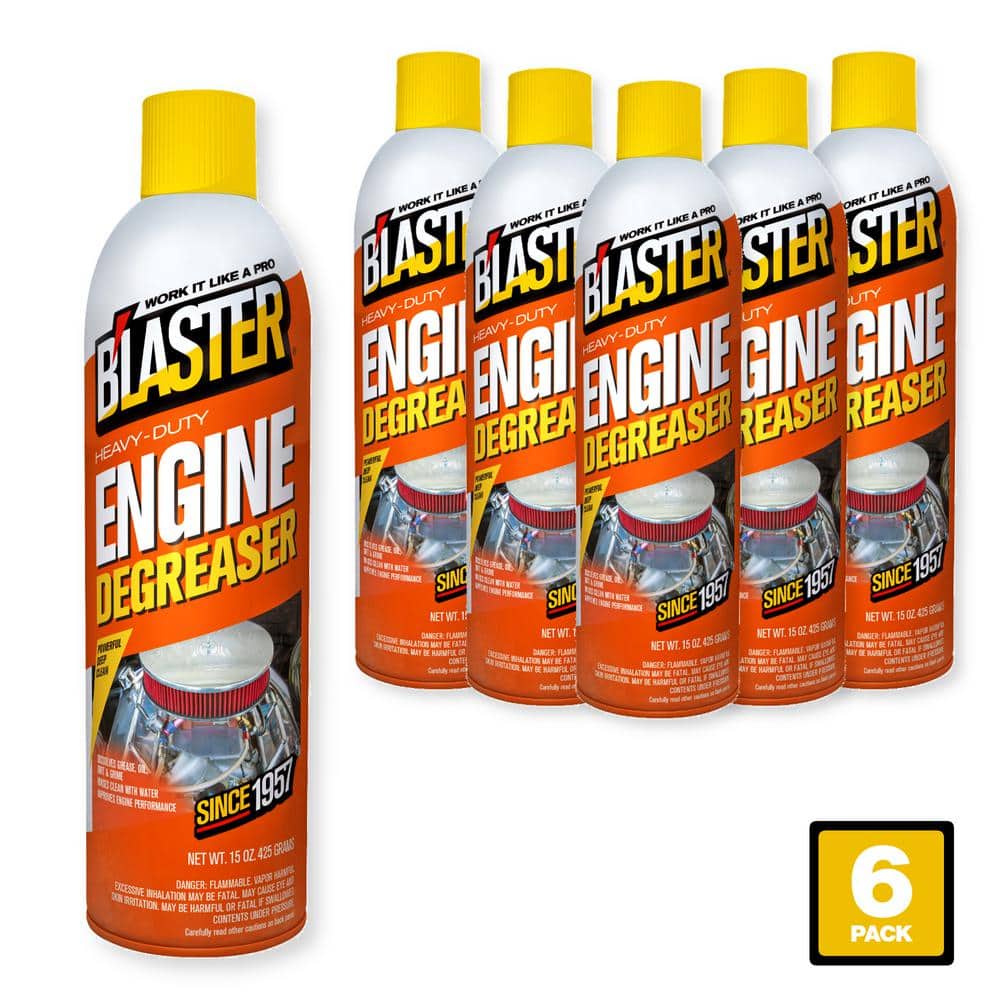 Blaster 15 oz. Heavy-Duty Engine Degreaser and Cleaner Spray (Pack of 6)