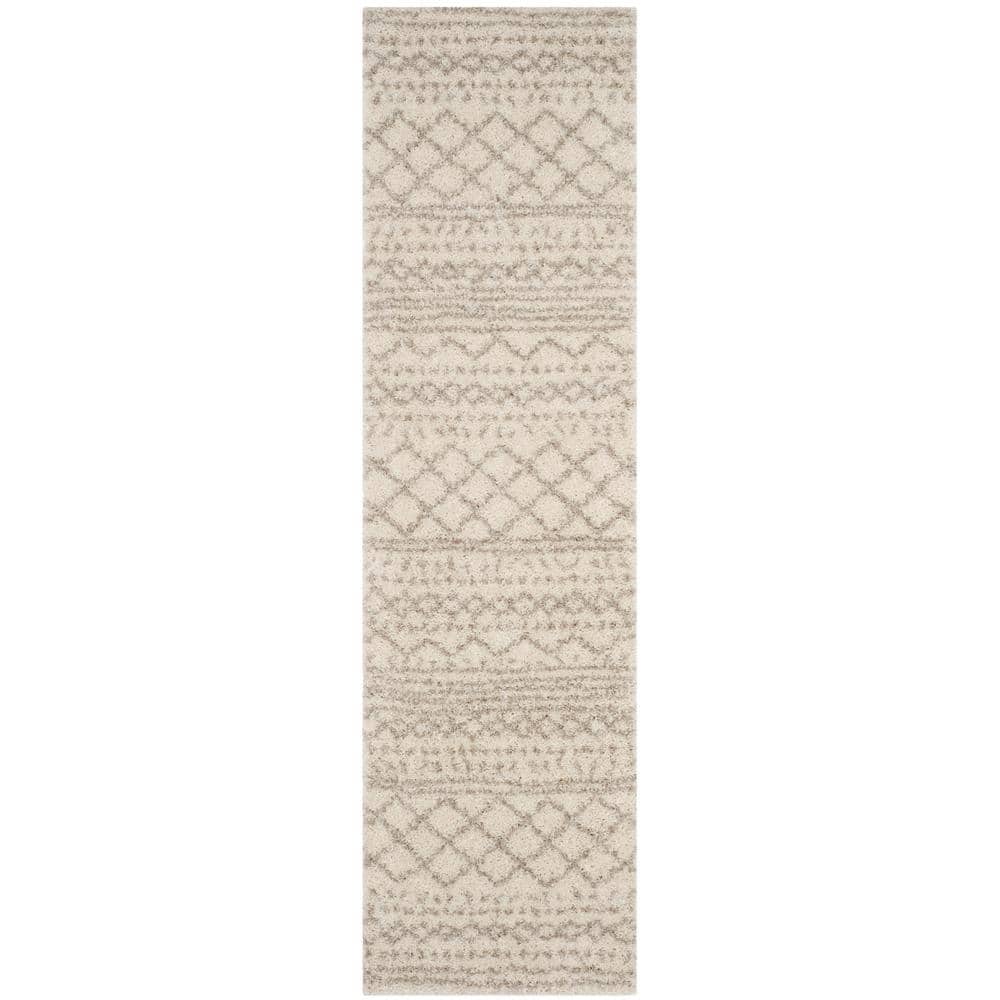 Arizona Shag Ivory/Beige 2 ft. x 10 ft. Geometric Lodge Runner Rug price history on PriceWatchPro