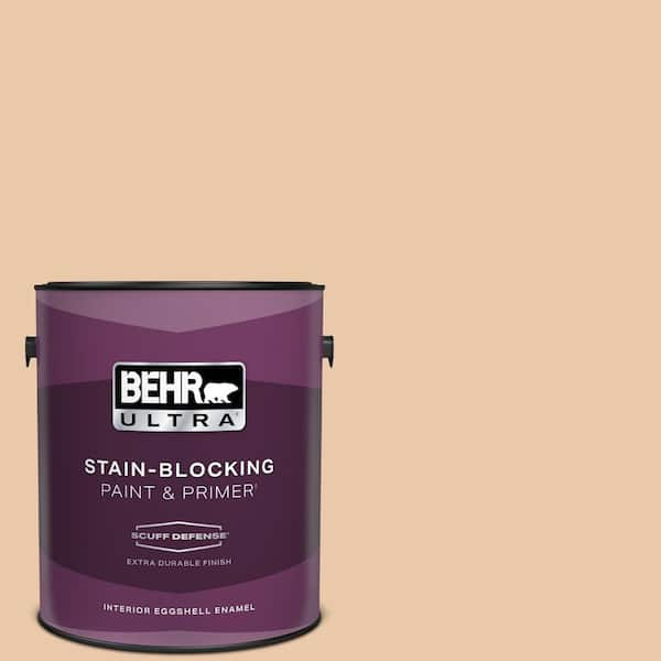 BEHR ULTRA 1 gal. #S250-2 Almond Biscuit Extra Durable Eggshell Enamel Interior Paint & Primer