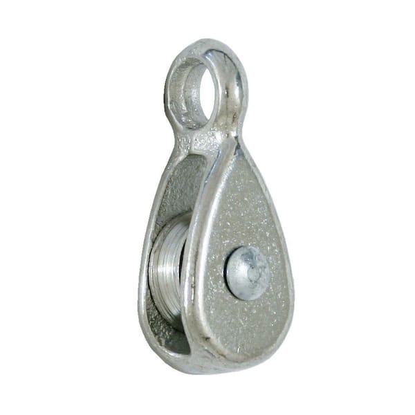 Everbilt 2 in. Zinc-Plated Fast-Eye Single Pulley