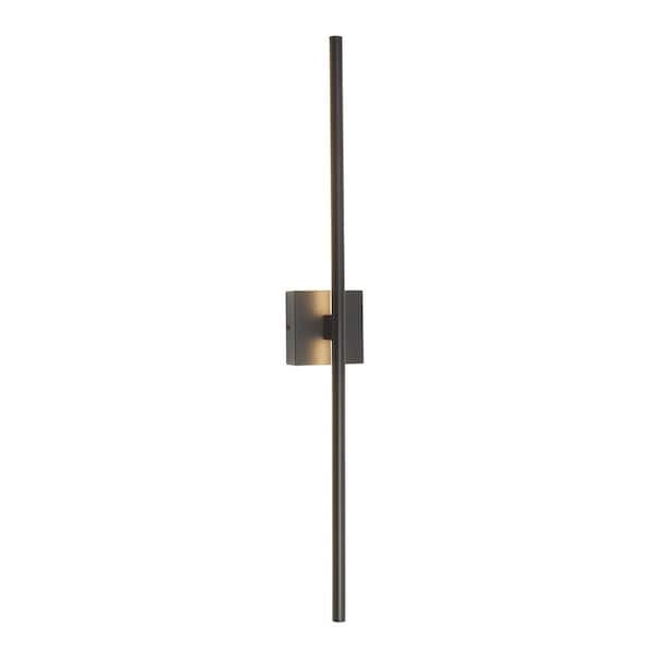 35.8 in. 1 Light Black Cylinder LED Wall Sconce for Living Room Bedroom Bathroom Stairway, 3000K Triac Dimmable