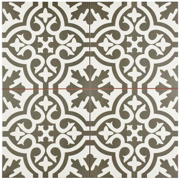 Merola Tile Berkeley Charcoal Brown 9 in. x 9 in. Ceramic Floor and ...