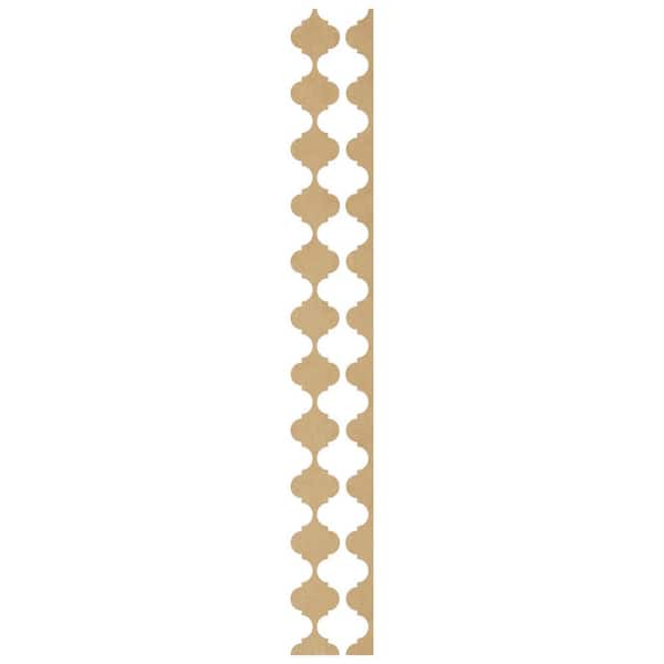 Ekena Millwork Marrakesh 0.125 in. T x 0.5 ft. W x 8 ft. L Dark Grey Acrylic Decorative Wall Paneling 12-Pack