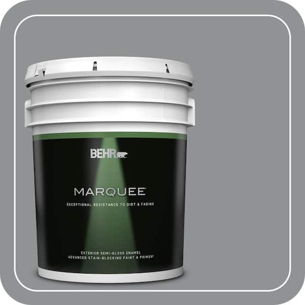 BEHR MARQUEE 5 gal. #770F-4 Gray Area Semi-Gloss Enamel Exterior Paint & Primer