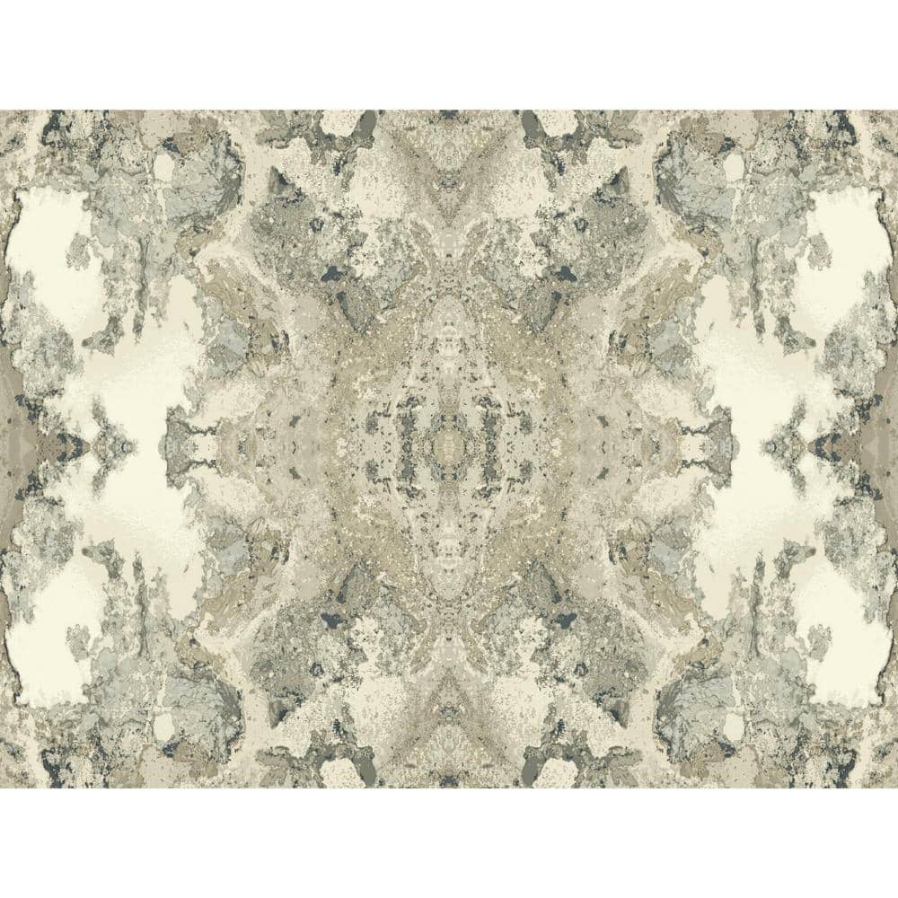 Gray Kaleidoscope Pattern Peel and Stick Wallpaper