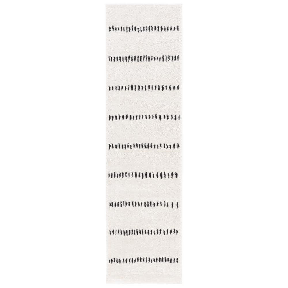 Melody 2 ft. x 12 ft. Ivory/Black Minimalist Striped Runner Rug price history on PriceWatchPro
