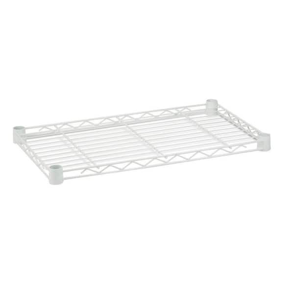 Honey-Can-Do 1 in. H x 24 in. W x 14 in. D 250 lbs. Capacity Freestanding Steel Shelf in White