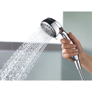 7-Spray 3.3 in. Single Wall Mount Handheld Rain Shower Head in Chrome